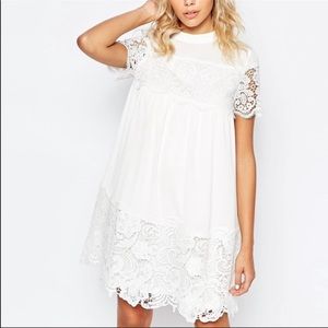 ASOS Fashion Union Smock Shift Lace Dress